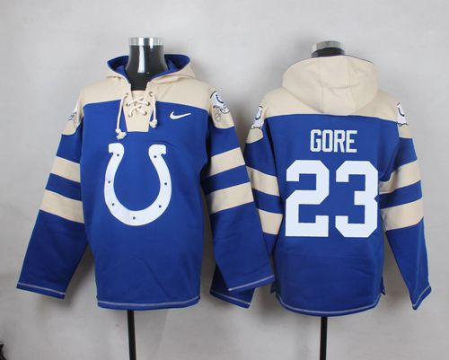 Nike Indianapolis Colts 23 Frank Gore Royal Blue Player Pullover NFL Hoodie