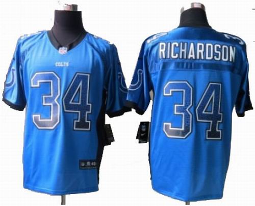 Nike Indianapolis Colts 34 # Trent Richardson Drift Fashion Elite blue Jerseys