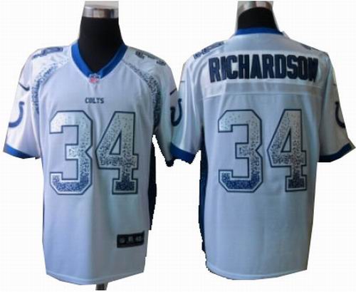 Nike Indianapolis Colts 34 # Trent Richardson Drift Fashion Elite white Jerseys