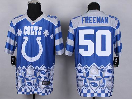 Nike Indianapolis Colts 50# Jerrell Freeman Noble Fashion elite jerseys