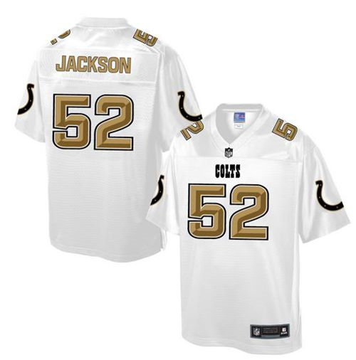 Nike Indianapolis Colts 52 D-Qwell Jackson White NFL Pro Line Fashion Game Jersey