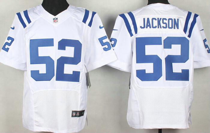 Nike Indianapolis Colts 52 JACKSON white Elite NFL Jerseys