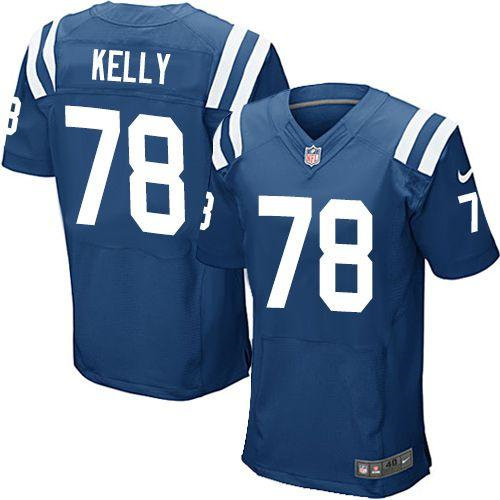 Nike Indianapolis Colts 78 Ryan Kelly Royal Blue Team Color NFL Elite Jersey