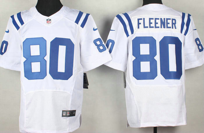 Nike Indianapolis Colts 80 Coby Fleener white Elite Jersey