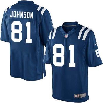 Nike Indianapolis Colts 81 Andre Johnson Royal Blue Team Color NFL Game Jersey