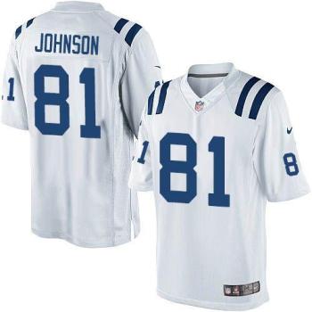 Nike Indianapolis Colts 81 Andre Johnson White NFL Game Jersey
