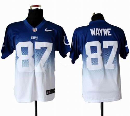 Nike Indianapolis Colts 87 Reggie Wayne Elite Drift II Fashion Jersey