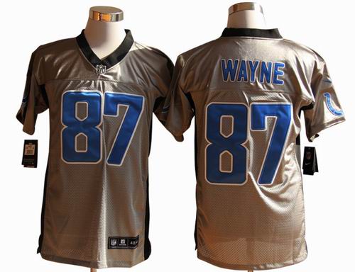 Nike Indianapolis Colts 87 Reggie Wayne Gray shadow elite jerseys
