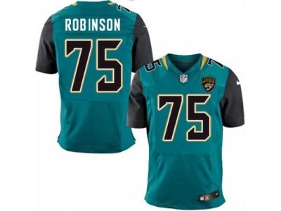 Nike Jacksonville Jaguars #75 Cam Robinson Elite Teal Green Jersey