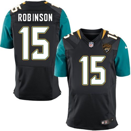Nike Jacksonville Jaguars 15 Allen Robinson Black Alternate NFL Elite Jersey