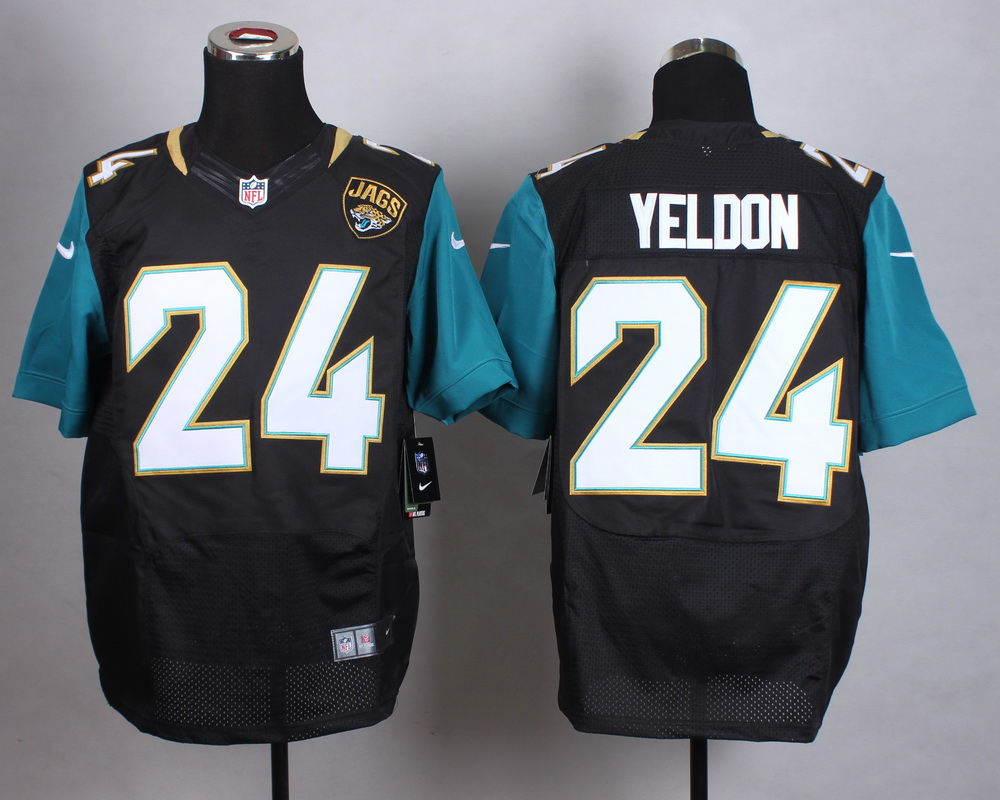 Nike Jacksonville Jaguars 24 T.J. Yeldon Black Alternate NFL Elite jersey