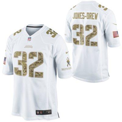 Nike Jacksonville Jaguars 32 Maurice Jones-Drew White Salute to Service Game NFL Jersey
