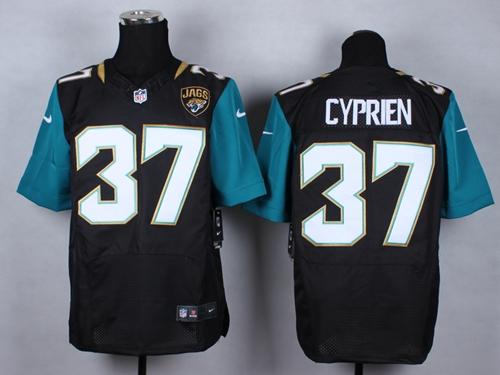 Nike Jacksonville Jaguars 37 John Cyprien Black Alternate Elite NFL Jerseys