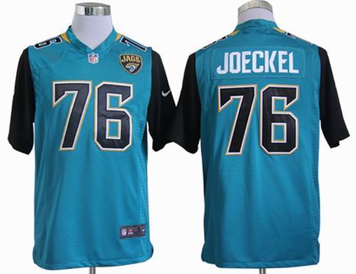 Nike Jacksonville Jaguars 76# Luke Joeckel Game Green Jersey