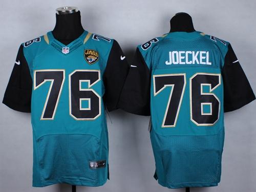 Nike Jacksonville Jaguars 76 Luke Joeckel Teal Green Team Color Elite NFL Jerseys