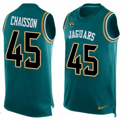 Nike Jaguars #45 K'Lavon Chaisson Teal Green Alternate Men's Stitched NFL Limited Tank Top Jersey