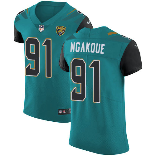 Nike Jaguars #91 Yannick Ngakoue Teal Green Team Color Men's Stitched NFL Vapor Untouchable Elite Jersey