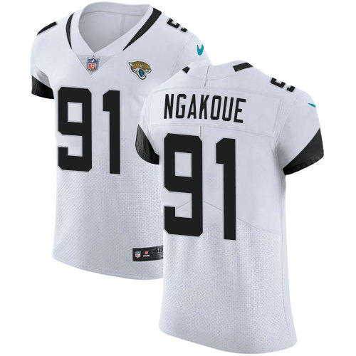 Nike Jaguars #91 Yannick Ngakoue White Men's Stitched NFL Vapor Untouchable Elite Jersey