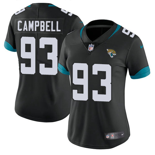 Nike Jaguars #93 Calais Campbell Black Alternate Women's Stitched NFL Vapor Untouchable Limited Jersey