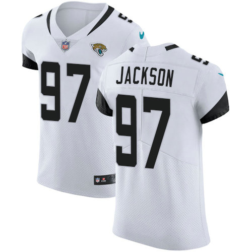 Nike Jaguars #97 Malik Jackson White Men's Stitched NFL Vapor Untouchable Elite Jersey