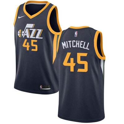 Nike Jazz #45 Donovan Mitchell Navy Youth NBA Swingman Icon Edition Jersey