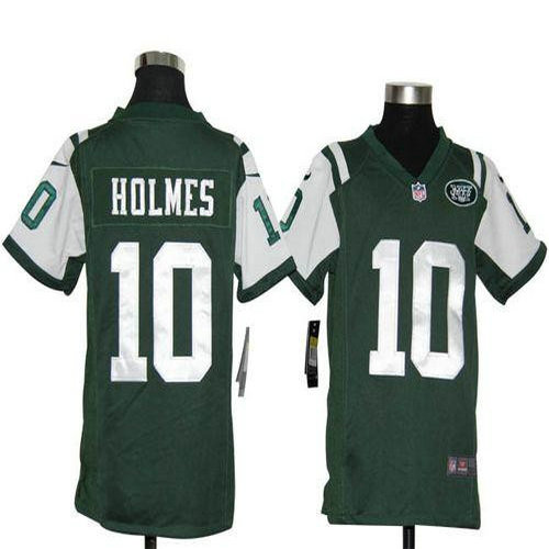 Nike Jets #10 Santonio Holmes Green Team Color Youth Stitched NFL Elite Jersey