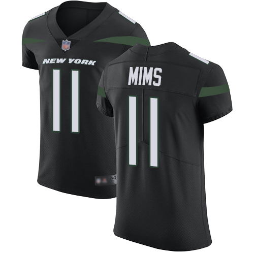 Nike Jets #11 Denzel Mim Black Alternate Men's Stitched NFL New Elite Jersey