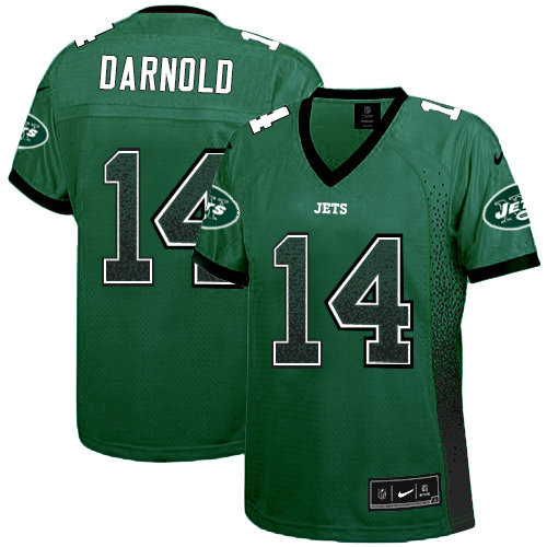 Nike Jets #14 Sam Darnold Green Team Color Women's Stitched NFL Elite Drift Fashion Jersey