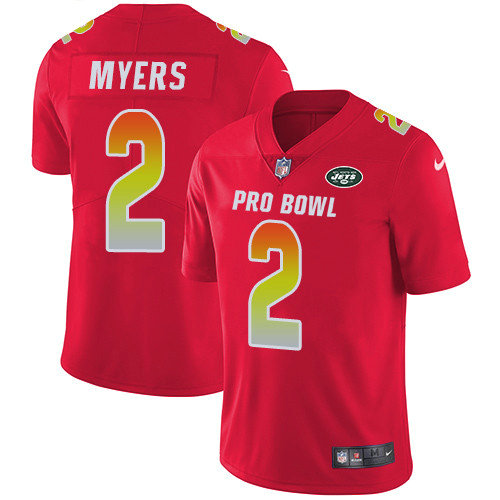 Nike Jets #2 Jason Myers Red Men's Stitched NFL Limited AFC 2019 Pro Bowl Jersey