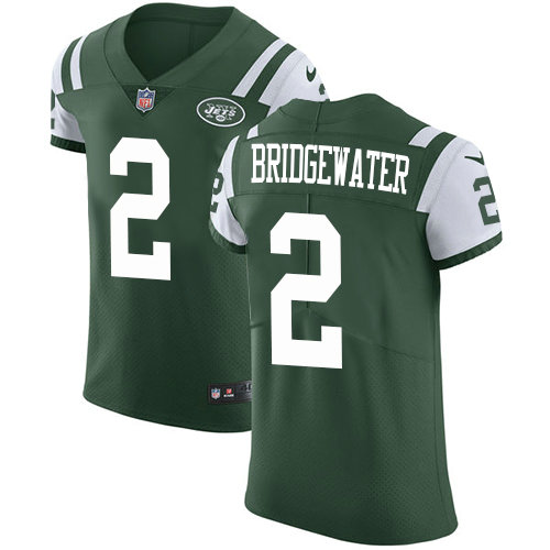 Nike Jets #2 Teddy Bridgewater Green Team Color Men's Stitched NFL Vapor Untouchable Elite Jersey