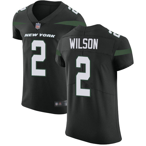 Nike Jets #2 Zach Wilson Black Alternate Men's Stitched NFL New Elite Jersey