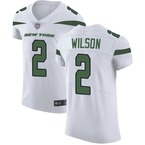 Nike Jets #2 Zach Wilson White Men's Stitched NFL New Elite Jersey