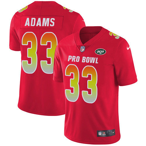 Nike Jets #33 Jamal Adams Red Youth Stitched NFL Limited AFC 2019 Pro Bowl Jersey