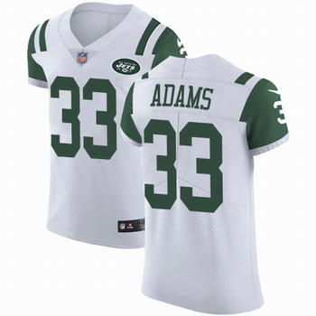 Nike Jets #33 Jamal Adams White Men's Stitched NFL Vapor Untouchable Elite