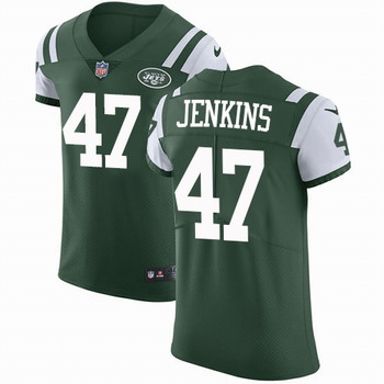 Nike Jets #47 Jordan Jenkins Green Team Color Men's Stitched NFL Vapor Untouchable Elite Jersey