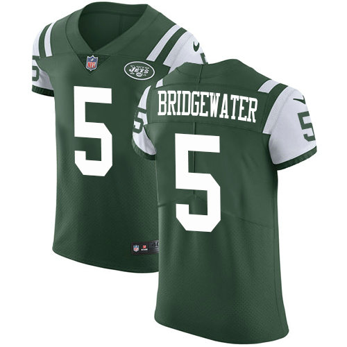 Nike Jets #5 Teddy Bridgewater Green Team Color Men's Stitched NFL Vapor Untouchable Elite Jersey