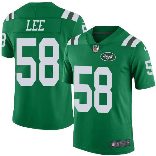Nike Jets 58 Darron Lee Green Youth Color Rush Limited Jersey