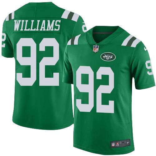 Nike Jets 92 Leonard Williams Green Youth Color Rush Limited Jersey