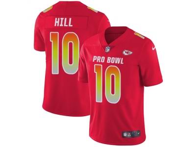 Nike Kansas City Chiefs #10 Tyreek Hill Red Limited AFC 2018 Pro Bowl Jersey