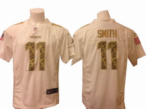 Nike Kansas City Chiefs #11 Alex Smith White Salute to Service Game jerseys