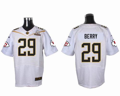 Nike Kansas City Chiefs #29 Eric Berry white 2016 Pro Bowl Elite Jersey