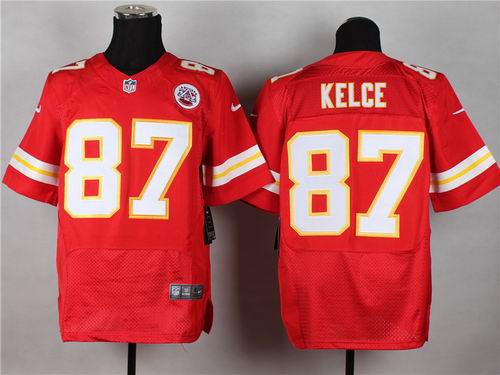 Nike Kansas City Chiefs #87 Travis Kelce Red Team Color Elite Jersey