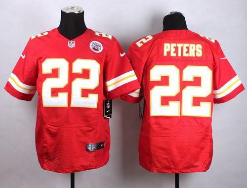 Nike Kansas City Chiefs 22 Marcus Peters Red Team Color NFL Elite Jersey
