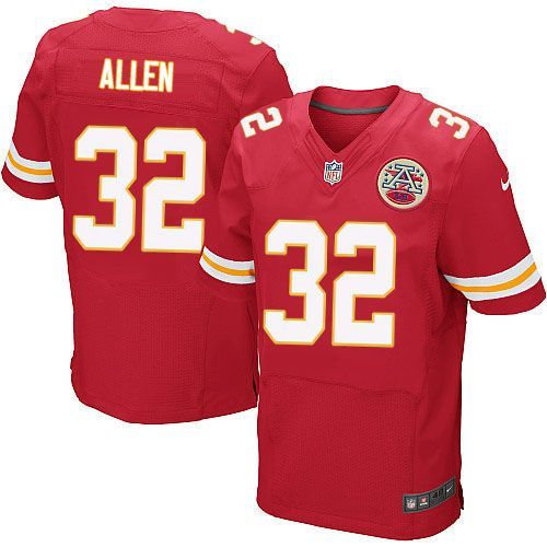 Nike Kansas City Chiefs 32 Marcus Allen Red Team Color NFL Elite Jersey