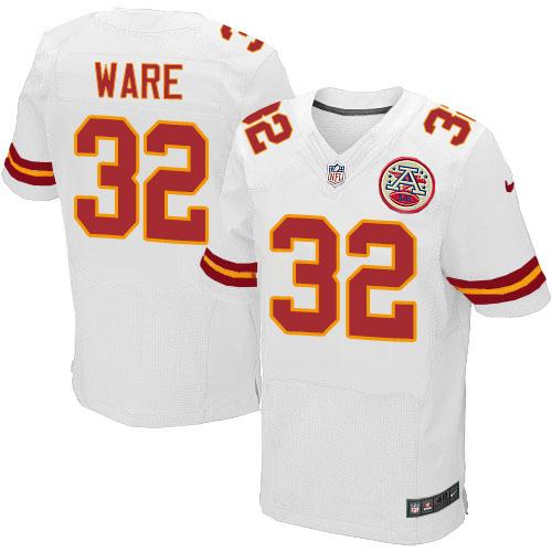 Nike Kansas City Chiefs 32 Spencer Ware White NFL Elite Jersey