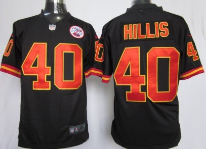 Nike Kansas City Chiefs 40 Peyton Hillis Black Game Jersey