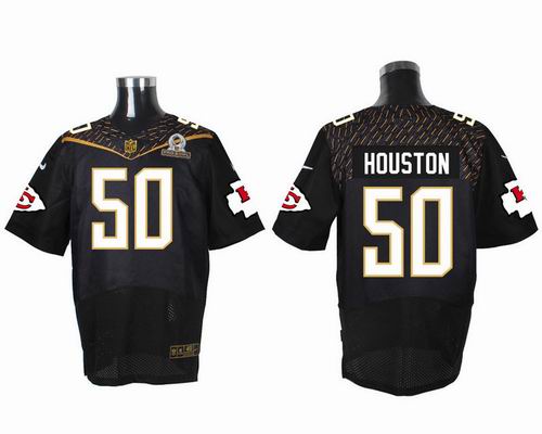 Nike Kansas City Chiefs 50 Justin Houston black 2016 Pro Bowl Elite Jersey