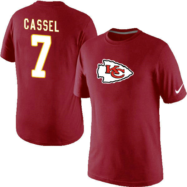 Nike Kansas City Chiefs 7 CASSEL Name & Number T-Shirt Red