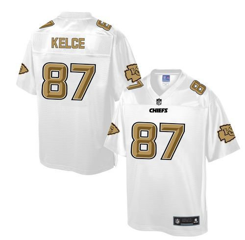 Nike Kansas City Chiefs 87 Travis Kelce White NFL Pro Line Fashion Game Jersey