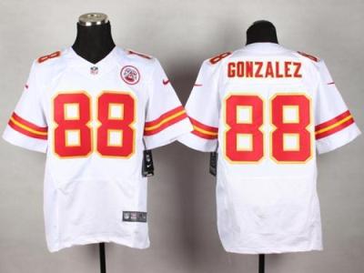 Nike Kansas City Chiefs 88 Tony Gonzalez White NFL Elite Jersey